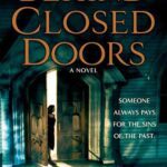 Book cover of 'Behind Closed Doors' showing a door with a keyhole and mysterious shadows