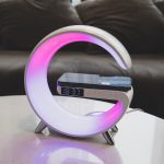Big G Smart Light LED Wireless Charger Bluetooth Speaker in Modern Living Room
