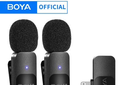 BOYA BY-V Professional Wireless Lavalier Mini Microphone for iPhone iPad Android Live Broadcast Gaming Recording Interview Vlog