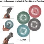 Flexible and Durable Silicone Drain Hair Catcher - Easy to Remove and Install