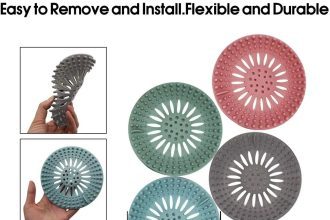 Flexible and Durable Silicone Drain Hair Catcher - Easy to Remove and Install