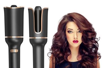 Sleek auto hair curling iron with rotating barrel for effortless curls and waves.